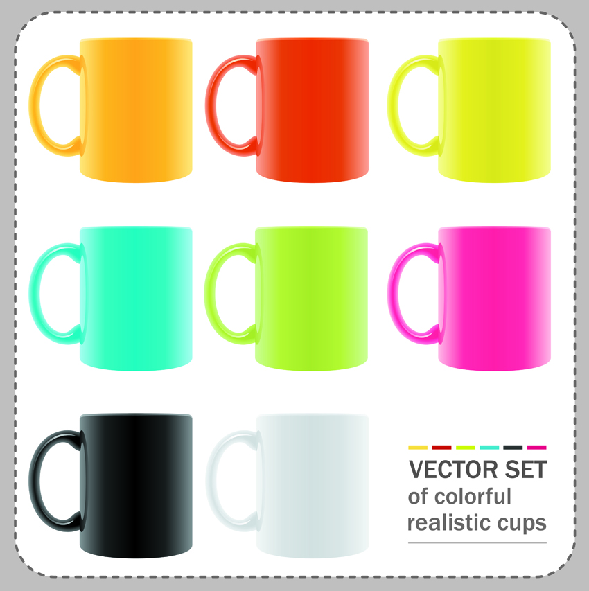 free vector Vector colorful mug
